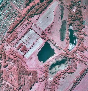 Ausschnitt aus CIR-Luftbild (Bildflug 2005, mit Erlaubnis der 
